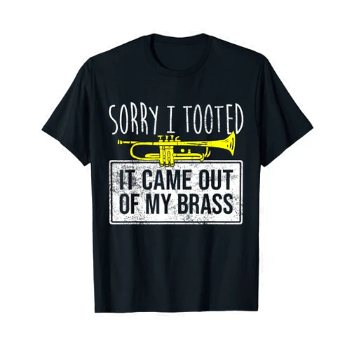 Trumpeter Gifts & Marching Band Accessories Brass Trumpet Player Marching Band Trumpeter Brass Band T-Shirt