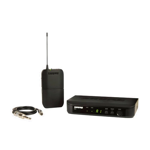 Shure BLX14 UHF Wireless System for Guitar and Bass with 1/4 Jack - 14-Hour Battery Life, 300 ft Range, UHF | Includes 1/4