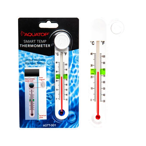 Aquatop Smart-Temp Aquarium Thermometer with Magnet Mount - Easy-to-Read Thermostat for Freshwater and Saltwater Tanks and Water Habitats, ASTT-001