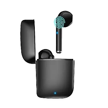 YEB Bluetooth 5.0 Wireless Earbuds,Earbuds with Charging Case,in-Ear Earphones,Headsets with Mic,Deep Bass Earbuds,Noise Cancelling Headphones,AirDots,Waterproof Earbuds,Ear Buds for Apple Phone/Android Dark black