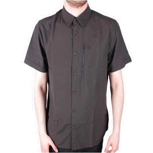 Fjällräven Abisko Hike Short Sleeve Shirts for Men Offers Breathable, Stand Collar, and Two Button-Close Chest Pockets