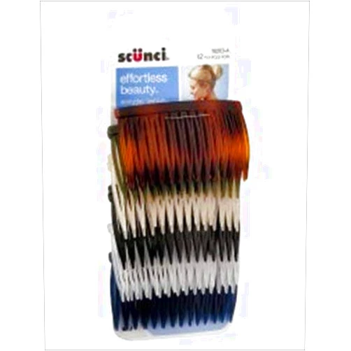 Scunci 1620303a048 Side Combs Assorted Colors 12 Count