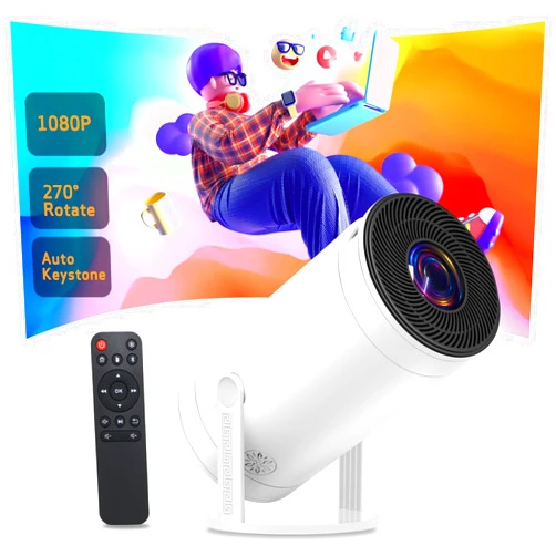 Weelikeit Projector Native 1080P Bluetooth Projector 4K Support, Portable Outdoor Movie Projector, Home Mini Projector with Speaker Compatible with Smartphone,HDMI,USB,AV,Fire Stick,PS5