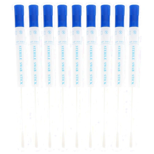 Healifty Oral Inspection Swab Oropharyngeal Sample Collection Swabs 50 Sets of Portable Pharynx Swabs Multi-Function Throat Swabs Sampling Swabs Nasopharyngeal Swab Cleaning Swabs Random Color