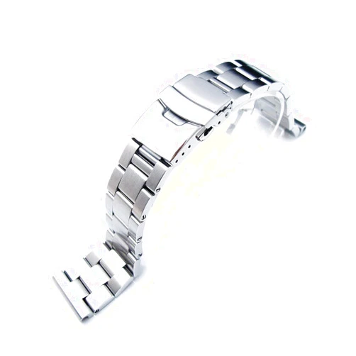 Strapcode Watch Strap MiLTAT 22mm Stainless Steel Watch Band Super Boyer Straight End Bracelet Brushed