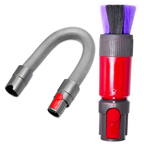 ACCTDLF Dusting Brush + Flexible Extension Hose Compatible with Dyson V15 V7 V8 V11 V10 Vacuum Cleaner,Bristle Dust,Scratch-free Dusting Brush,Replacement for Cordless Vacuum Systems Parts accessories