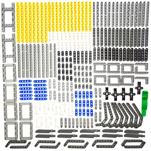 ZHX Technical Beam Set 266 Pieces - Chassis Frame Liftarm Beam Parts Piece Axles Connector for Technic Car STEM Engineering Building Brick Compatible with Major Brand Toys