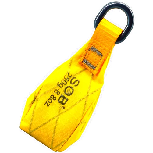 SOB Throw Weight Bag, Durable Climbing Rope Bag for Arborists, Tree Throw Bag for Rock Spelunking (Yellow-250)
