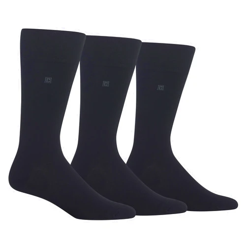 Chaps Men's Classic Dress Crew Socks-3 Pair Pack-Pattern and Solid Color Designs