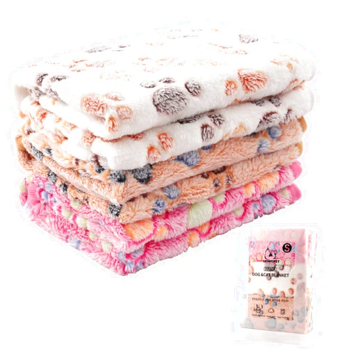 MIWOPET 3 Pack Cat and Dog Blanket Soft & Warm Fleece Flannel Pet Blanket, Great Pet Throw for Puppy, Small Dog, Medium Dog & Large Dog (Small)