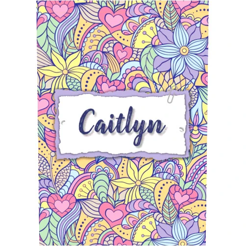 Alba & Hilda USA Publishing Caitlyn: Notebook A5 | Personalized name Caitlyn | Birthday gift for women, girl, mom, sister, daughter ... | Design : floral | 120 lined pages journal, small size A5 (5.83 x 8.27 inches)