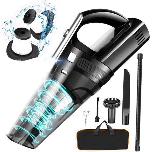 SAKOLD Handheld Vacuum Cordless Mini Protable Rechargeable Car Vacuum Cleaner with 11000PA Powerful Suction for Car Home and Office