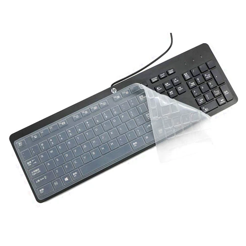 CaseBuy Keyboard Cover for HP USB Slim Business Keyboard KU-1469 SK-2120 KB-1469 803181 and HP EliteOne 800 G4 All-in-One PC, HP Slim Keyboard Protector Skin, Clear