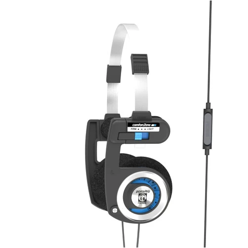 Koss Porta Pro with Microphone and Remote On-Ear Headphones, In-Line Microphone and Touch Remote Control, Wired with 3.5mm Plug