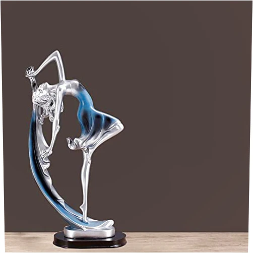 ZHUZE Quality Resin Tabletop Art Ornaments, Exquisite Handicraft Modern Simple Style Art Sculpture, Display Ornaments for Living Room, Bedroom, Office Desktop, Cabinets, Home Decor (A4)