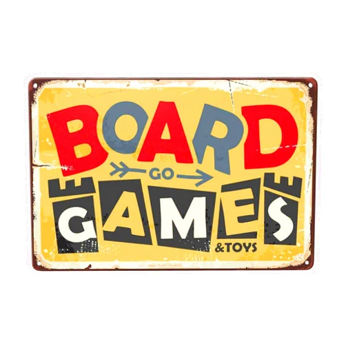 LOVEJIA Board Game Room Sign Vintage Metal Tin Sign Game Room Wall Decor For Adults Metal Signs Tin Signs for Bar Pub Club Man Cave 8 x12 inch (CTP-1)
