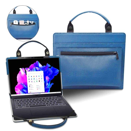 MAMA MOUTH Laptop Case Cover Sleeve for Acer Aspire 5 Spin 14 A5SP14-51MTN A5SP14-51MTN-74SB A5SP14-51MTN-52ZC with Portable Bag with Bag Handle,Blue