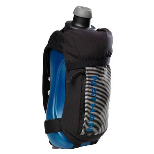 Nathan Running Handheld Quick Squeeze Water Bottle. No-Grip Adjustable Hand Strap. 12oz / 18oz / Insulated. Reflective Hydration Water Bottle.