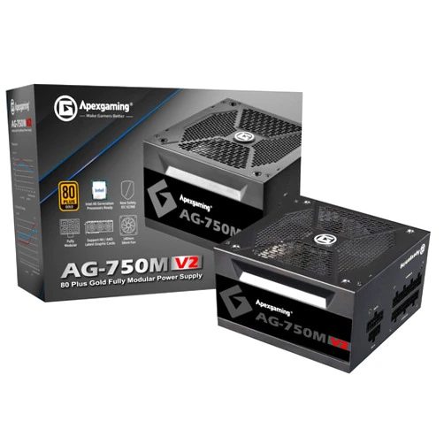 Apexgaming AG-750M V2 750Watt 80PLUS Gold Fully Modular Power Supply
