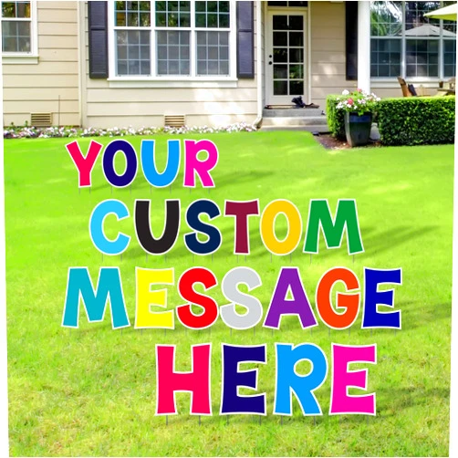Victory Personalized Yard Letters & Numbers 22.75” Custom Name Lawn Sign Set with Stakes, Waterproof Reusable Outdoor Decorations by VictoryStore (8)