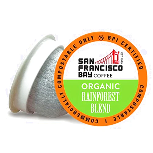 San Francisco Bay Compostable Coffee Pods - Organic Rainforest Blend (120 Ct) K Cup Compatible including Keurig 2.0, Medium Dark Roast