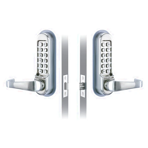 CODELOCKS CL515BB-SS Mechanical Lockset,Stainless Steel,Lever