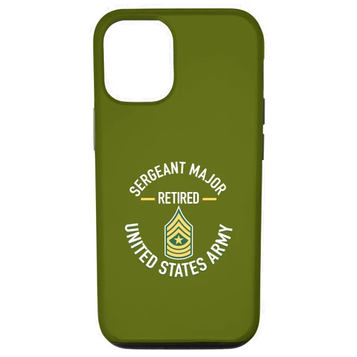 J.Bergsonn U.S. Military Army SGM Retirement Sergeant Major SGM Retired Army Military Retirement Gifts Case for iPhone 12/12 Pro