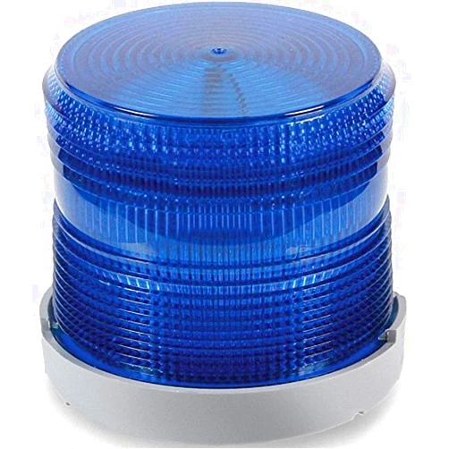 Edwards-Signaling Edwards Signaling 48XBRMB120A Xtra-Brite LED Multi-Mode Beacon, Polycarbonate/ABS Blend Base, 120V AC, Blue