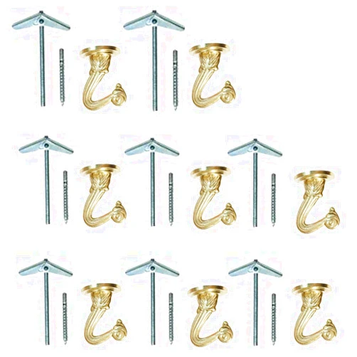 LIFEUNITE 8 Sets Ceiling Hooks for Hanging Plants, White Heavy Duty Swag Hook with Hardware