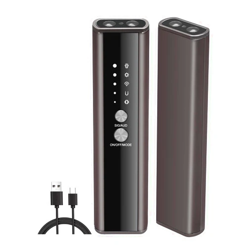 SOMEWAYTOP [2025 VER] Hidden Device Detector, Hidden Camera Detectors with Vibration Sound Alarm, Camera Finder with Flashlight, GPS Tracker Detector for Car, Listening Device Detector for Office, 1 Pack
