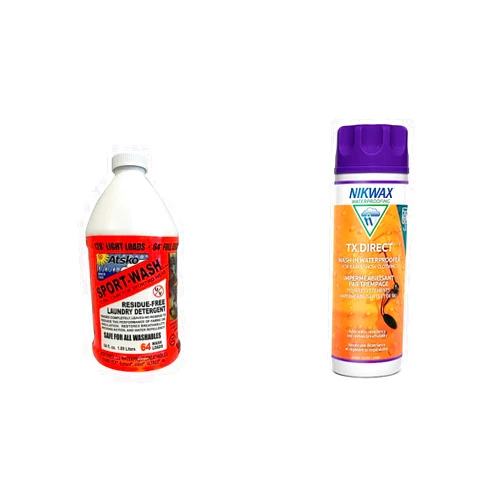 Atsko Sno-Seal Sport Wash Laundry Detergent + Nikwax TX.Direct Waterproofing