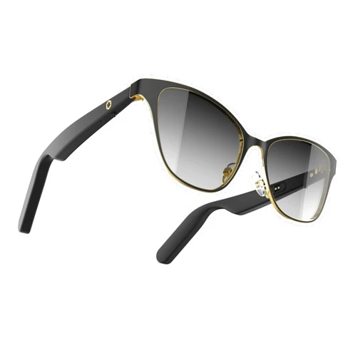Lucyd - Smart UV Sunglasses - Women Bluetooth Glasses w/Open Ear, Noise Canceling Wireless Mics - Voice Assistant Siri & Alexa Support - Electra