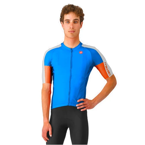 CASTELLI Men’s Entrata 6 Jersey, UPF Sun Protection, Quarter Length Sleeve Jersey for Road Cycling & Gravel Biking & Racing