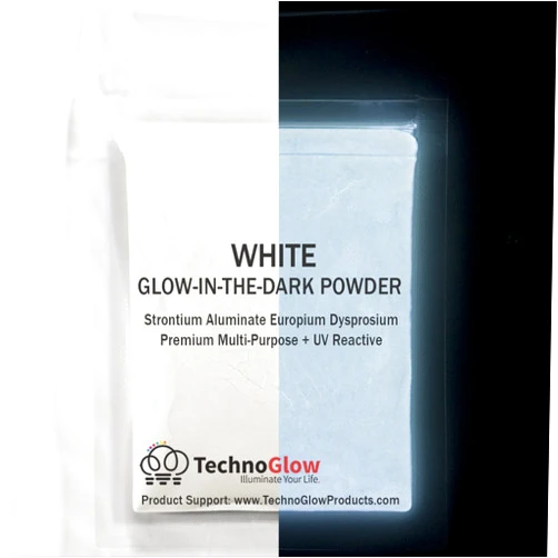 Techno Glow Inc Heavenly White Glow in The Dark & UV Reactive Pigment Powder - 10 Grams