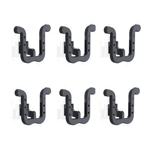 SHIDXIB 6Pcs Self-Adhesive Wall Slipper Rack Durable Foldable No-Drill Installation for Door Cupboard Bathroom Kitchen Home Organizer Water-Resistant