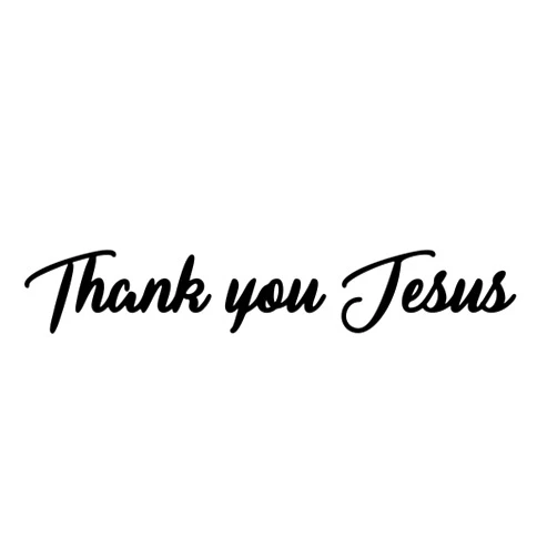 Generic Thank You Jesus Christian Vinyl Die Cut Decal Bumper Sticker Auto Graphics Car Side Decals Stickers Windows Cars Trucks Laptops
