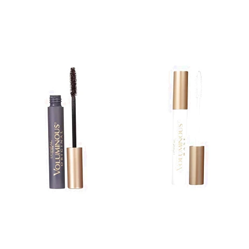 L’Oréal Paris Makeup Voluminous Original Mascara, Blackest Black, 0.28 Fl Oz & L'Oreal Paris Voluminous Lash Boosting Conditioning Primer Mascara, White Primer, 0.24 Fl Oz., 1 Count