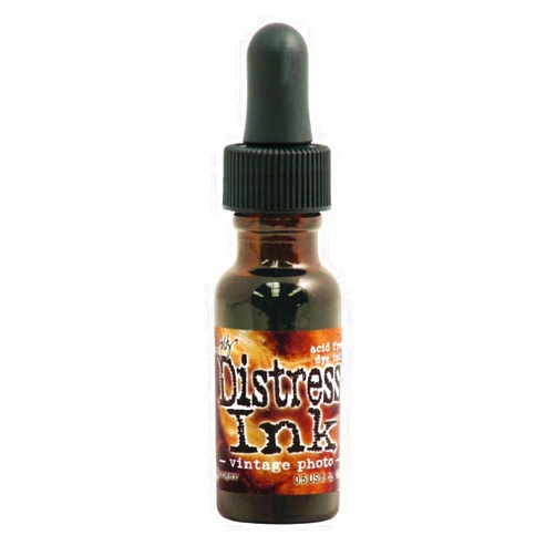 Ranger Tim Holtz Distress Re-Inker Vintage Photo Artists Ink, Pack of 1, Brown