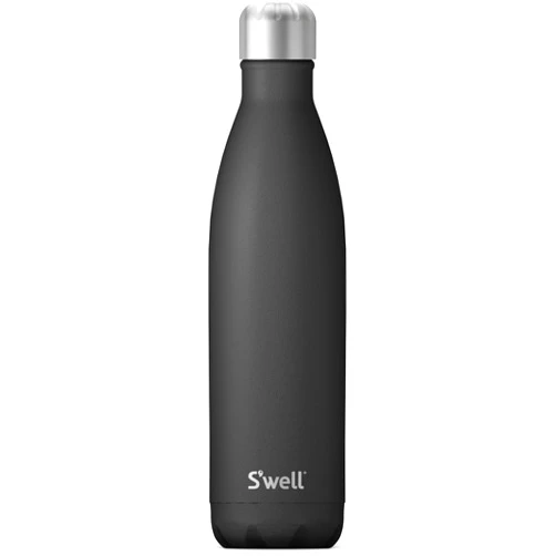 S'well Stainless Steel Water Bottle, 25oz, Onyx, Triple Layered Vacuum Insulated Containers Keeps Drinks Cold for 48 Hours and Hot for 24, BPA Free, Perfect for On the Go