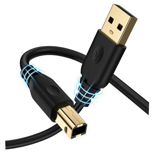 UorMe USB Printer Cable 10FT Type A to USB B 2.0 Printer Scanner Cord High-Speed Scanners Cable Compatible with HP, Canon, Dell, Epson, Lexmark, USB MIDI Cable for Yamaha Casio Digital Piano