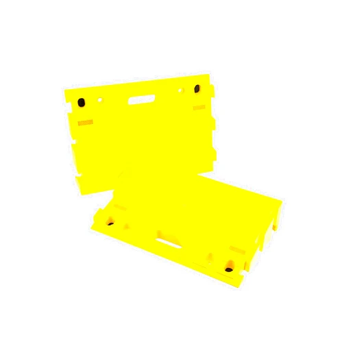 MAXXHAUL 50707 Portable Interlocking Plastic Curb Threshold Ramps Set (Yellow) for Loading Dock, Driveway, Sidewalk for Scooter, Wheelchair, Car, Truck, Motorcycle, Dolly