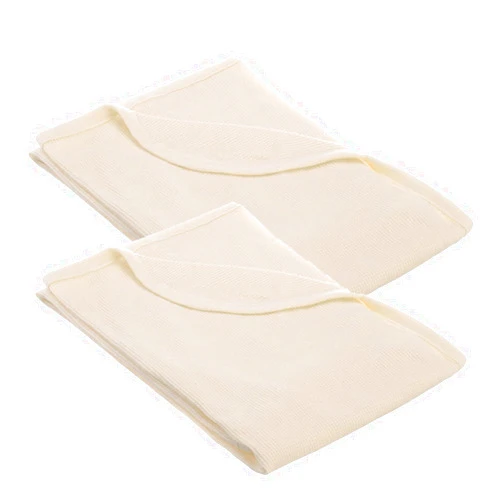 American Baby Company 100% Cotton Thermal Waffle Swaddle Blanket, Soft, Breathable & Stretchy, Cream, 2 Pack, 30