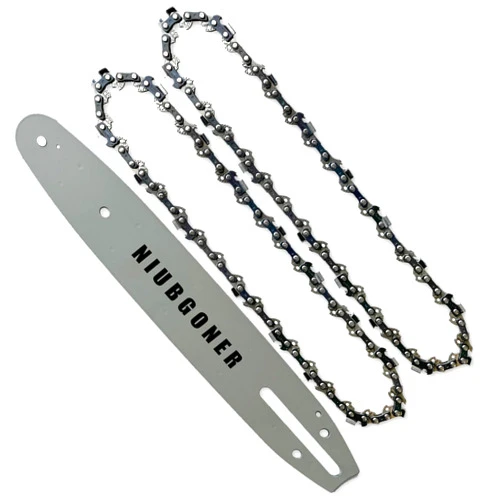 NIUBGONER 10 inch saw guide bar and chain Combo,pole saw replacement For Sun Joe SWJ803E,For RYOBI RY40560,For Greenworks 20362,20062,For Echo,SCOTTS,Remington,Makita,DEWALT and more.(Bar& 2 Chains)
