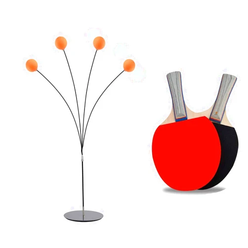LYM Ping Pong Balls Paddles Set Table Tennis Training Elastic Soft Shaft Equipment Trainer Practice Ball Bulk Children Adult (2 Table Tennis Paddle & 3 Ping-Pong Balls)