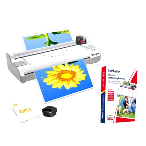 Lamtetur 7 in 1 Laminator Machine 11X17 and 270pcs 3mil Laminating Pouches use for Office/Home,Built-in Paper Trimmer,Couner Rounder.