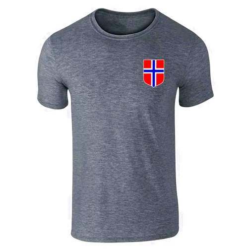 Pop Threads Norway Soccer Retro National Team Jersey Norwegian Graphic Tee T-Shirt for Men