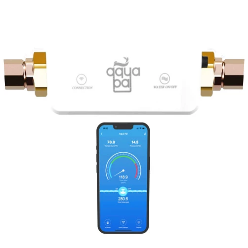 Wasserstein Aqua Pal Smart Leak Detector - Smart Water Sensor, Smart Water Monitor, Automatic Shutoff Sensor and Wi-Fi Water Leak Detector to Protect Your Home from Leaks (White, 1 Pack)