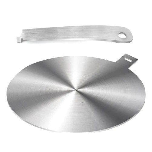 Amviner 9.45 Inches Induction Plate Adapter for Glass Cooktop, Stainless Steel Heat Diffuser for Electric Gas Glass Stove with Detachable Handle