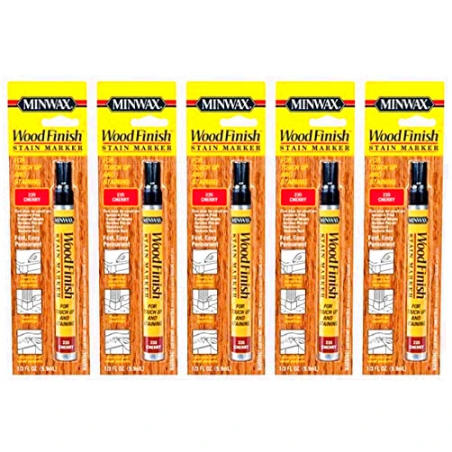 Minwax 63486000 Wood Finish Stain Marker, Cherry 5 Pack