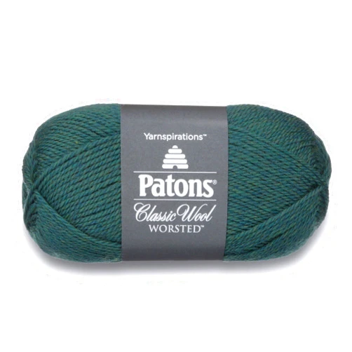 Patons Classic Wool Yarn, 3.5oz, Gauge 4 Medium, 100% Wool Jade - For Crochet, Knitting & Crafting